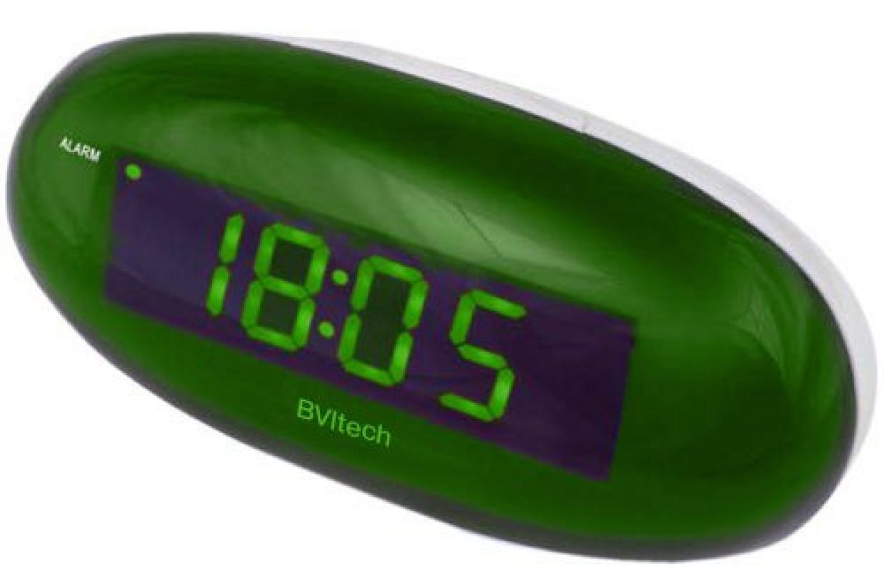 Настольные часы с будильником UNIEL BV-151GWL