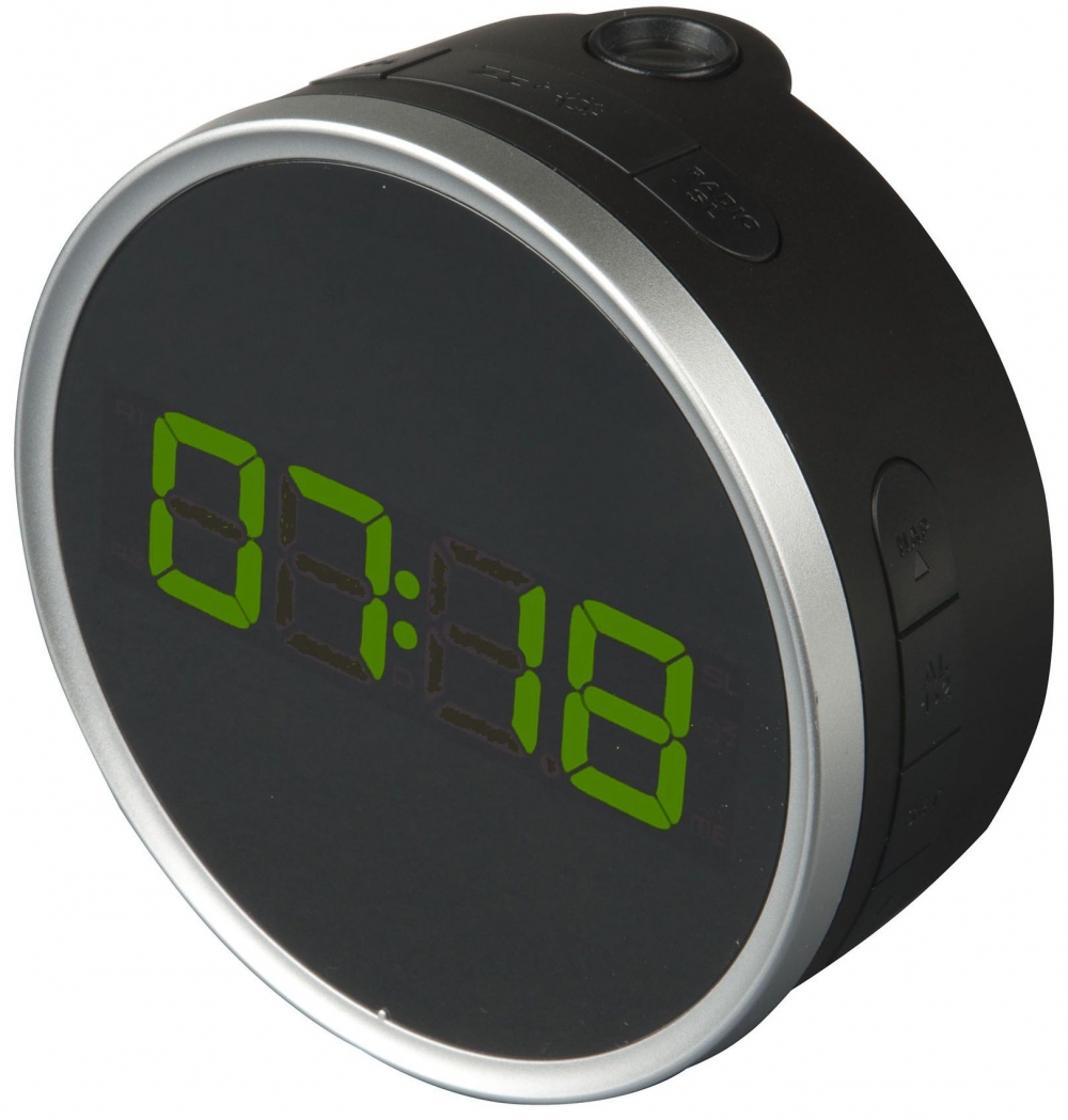 Настольные часы с будильником UNIEL BV-499GPL