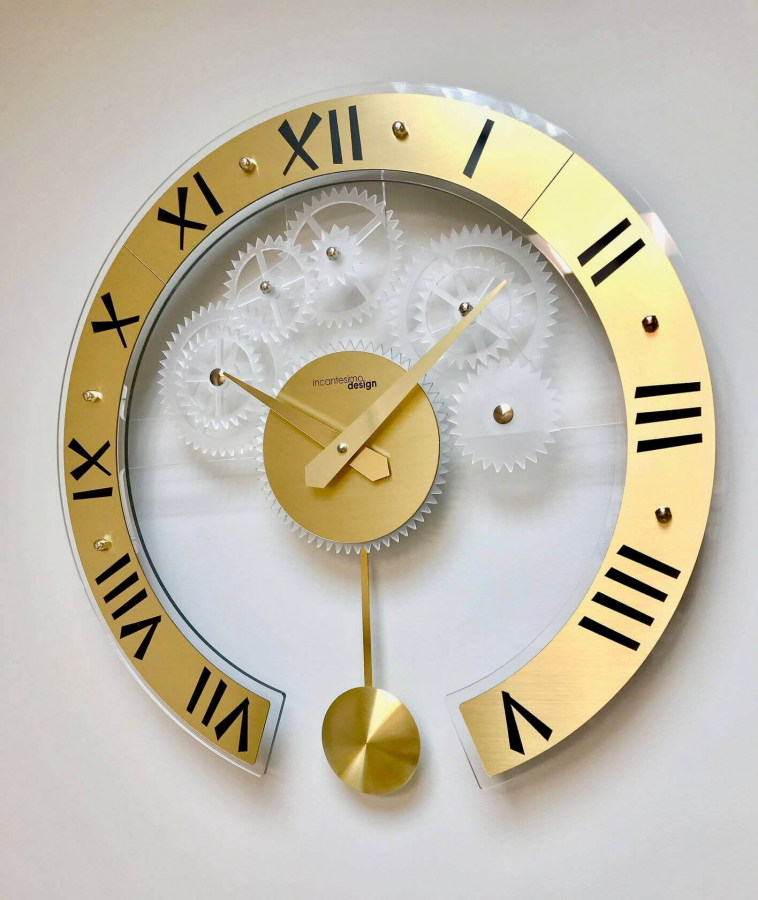 Настенные часы Incantesimo Design 134 Gold Genius pendulum