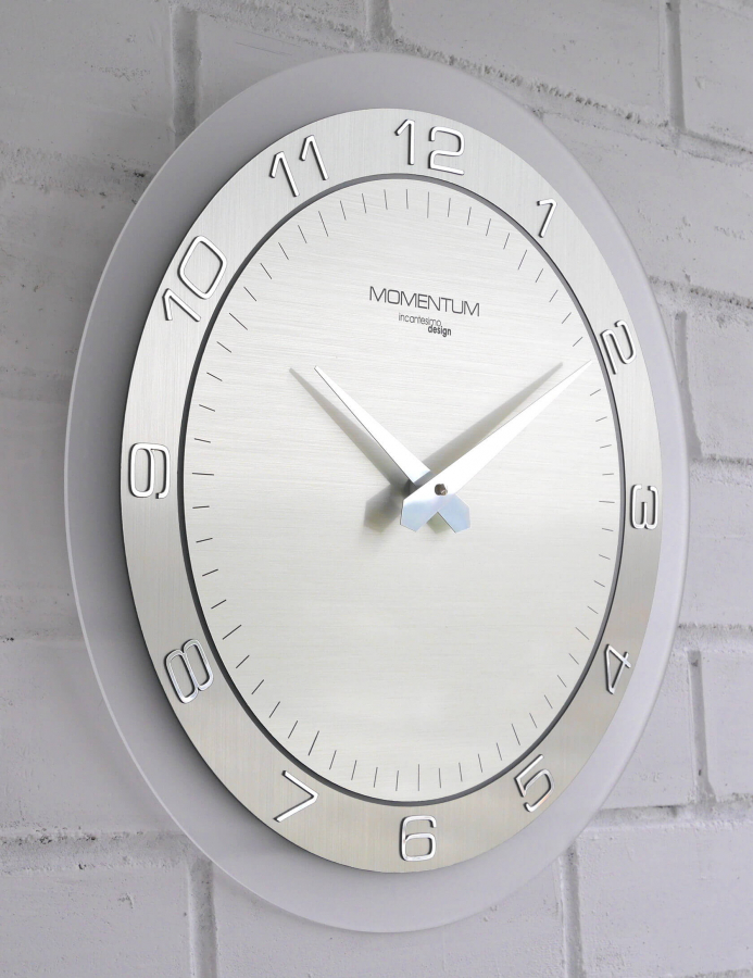 Настенные часы Incantesimo Design 136 M Momentum (Серебристый металлик)