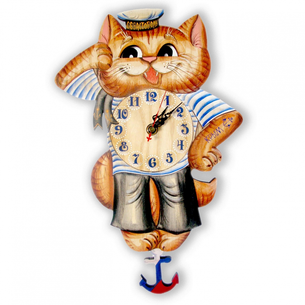 Часы настенные "Кот-моряк"