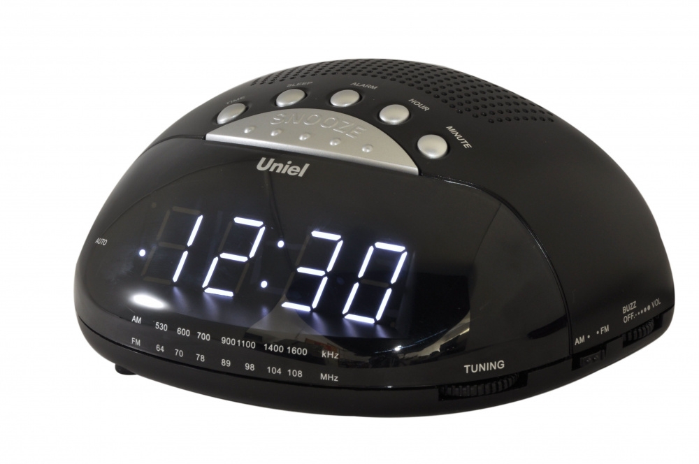 Настольные часы с будильником UNIEL UTR-21W