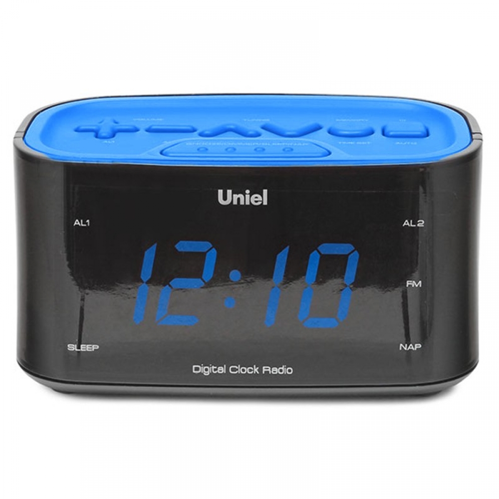 Настольные часы с будильником UNIEL UTR-33BBK