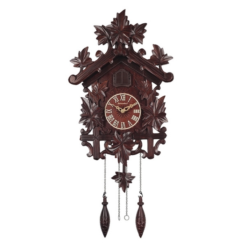 Настенные часы с кукушкой Columbus "Кленовый лист" СQ-044