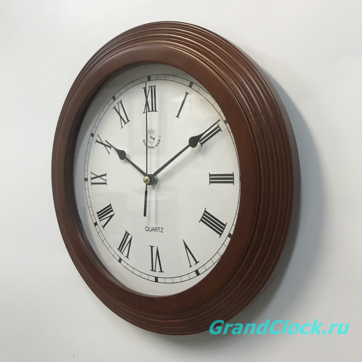 Настенные часы WOODPECKER в деревянном корпусе 7127T (07)