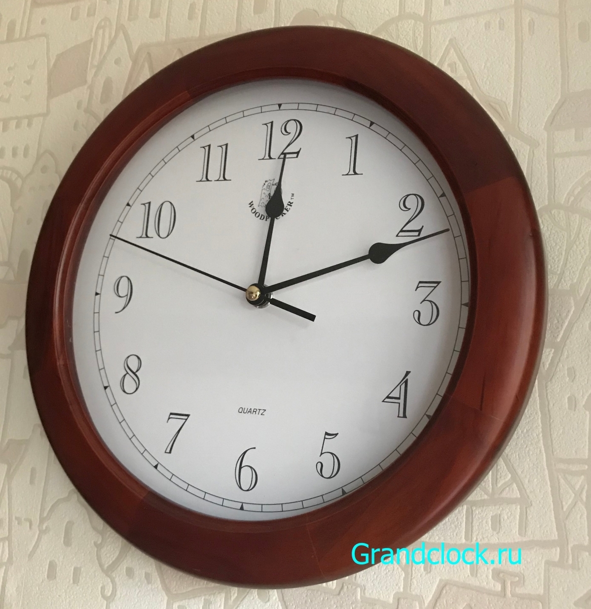 Настенные часы WOODPECKER в деревянном корпусе 7143W (07)
