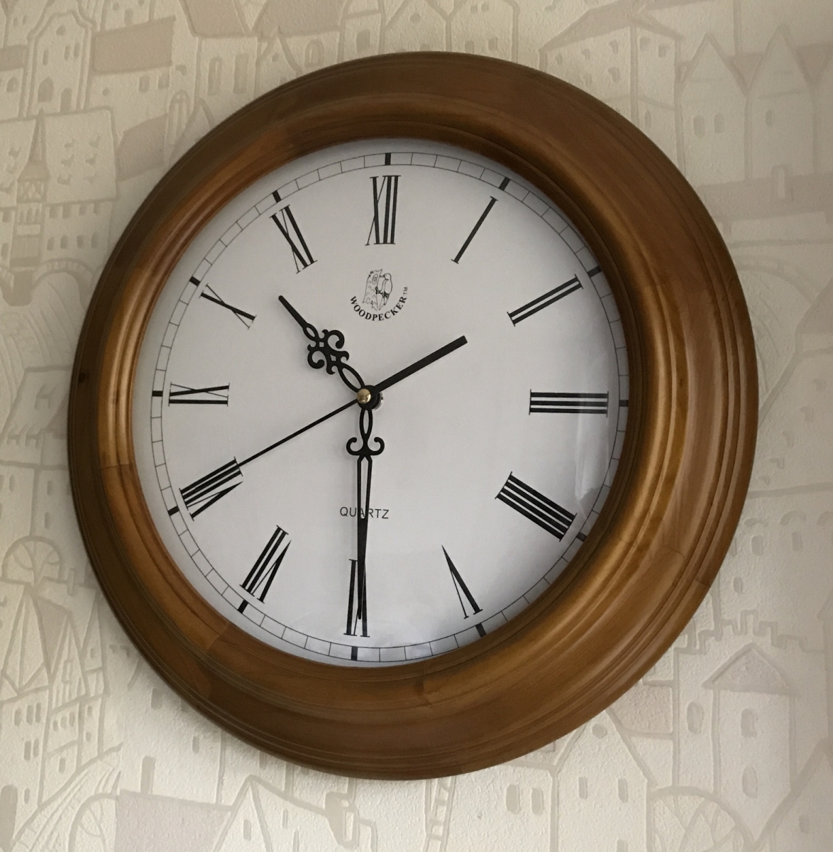 Настенные часы WOODPECKER в деревянном корпусе 7159 (06)