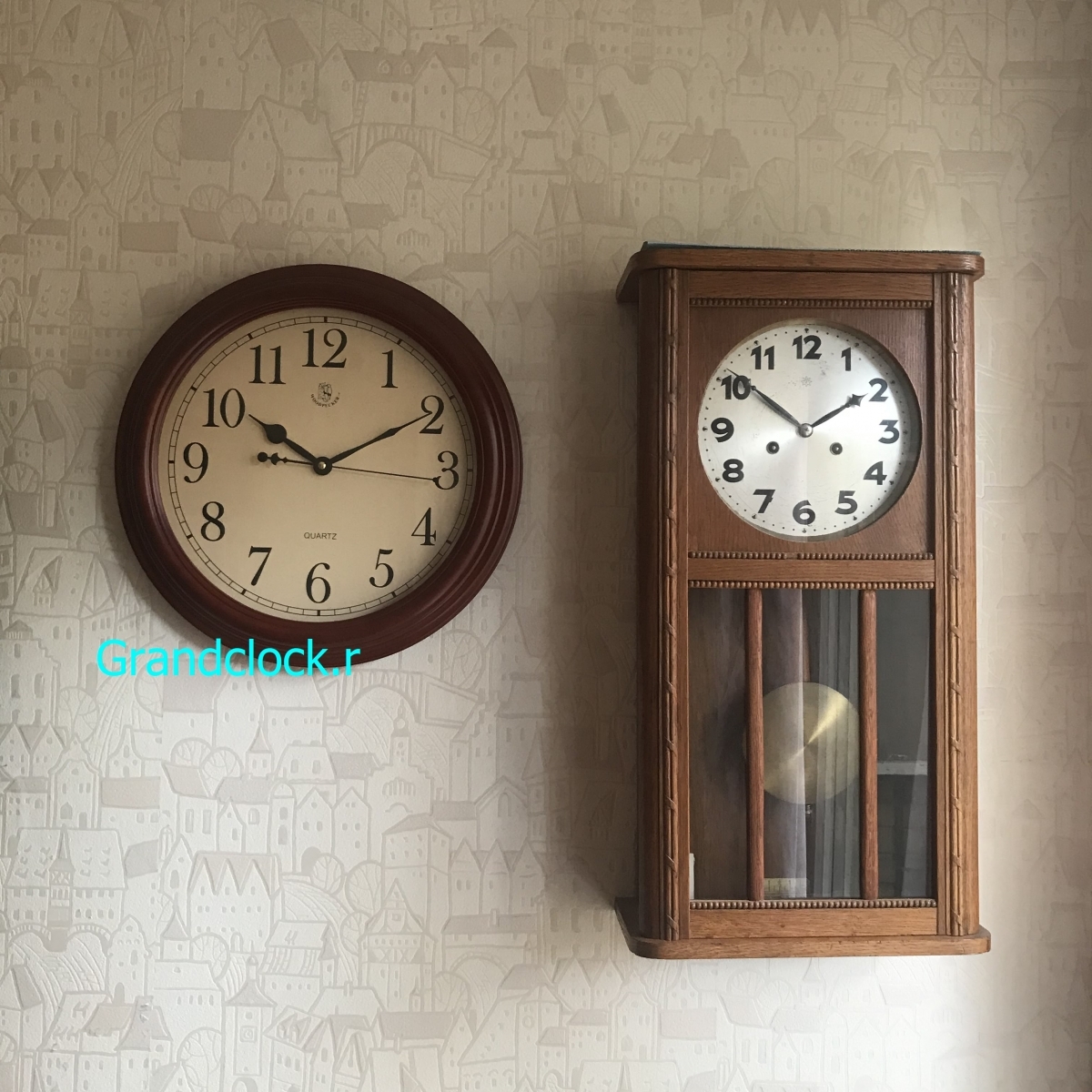 Настенные часы WOODPECKER в деревянном корпусе 8008 (07)