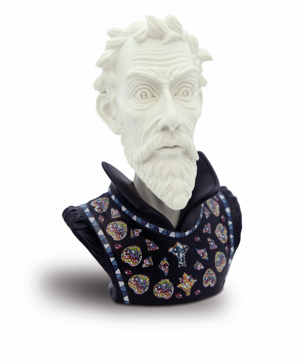 Статуэтка Nadal 763202T Бюст Дон Кихота в черном (Quixote black tile bust)