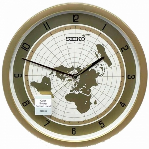 Настенные часы Seiko QXA814G с картой мира