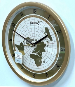 Настенные часы Seiko QXA814G с картой мира