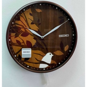 Настенные часы Seiko QXC243B с маятником в виде хвоста птицы
