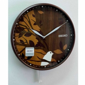Настенные часы Seiko QXC243B с маятником в виде хвоста птицы