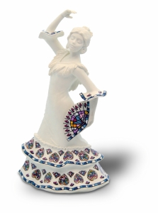 Статуэтка Nadal 763046M Севильяна с веером (Dancer fan medium white)