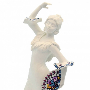Статуэтка Nadal 763046M Севильяна с веером (Dancer fan medium white)