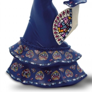 Статуэтка Nadal 763446M Севильяна с веером (синяя) (Dancer fan medium blue)
